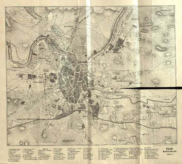 Plan Miasta Wilna, 1881 r,