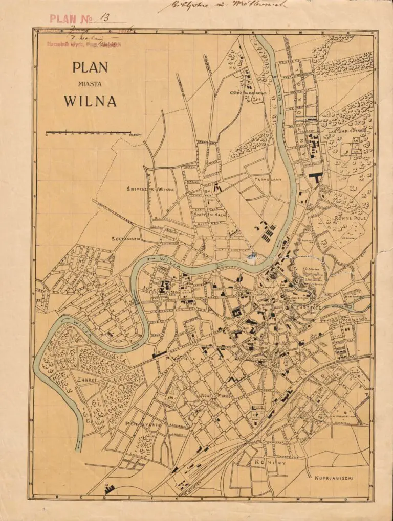 Plan miasta Wilna.