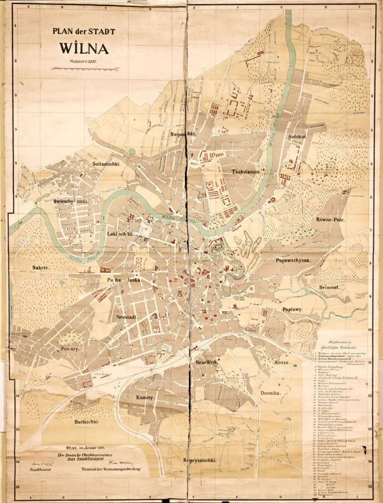 Plan der Stadt Wilna,