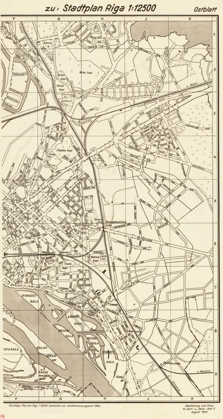 STADTPLAN RIGA - OSTBLATT