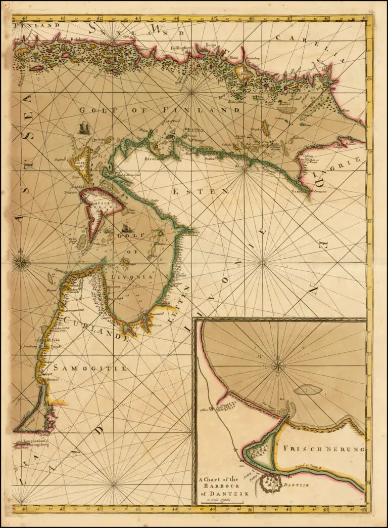 A Chart of the Baltick Sea, con- taining the Banks, Isles and Coasts from the Isle of Zeeland (Eastern Section),