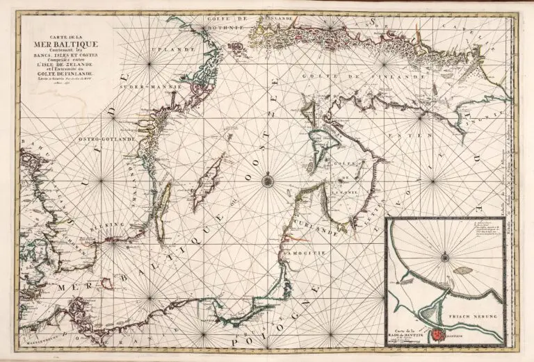 Carte de la Mer Baltique,