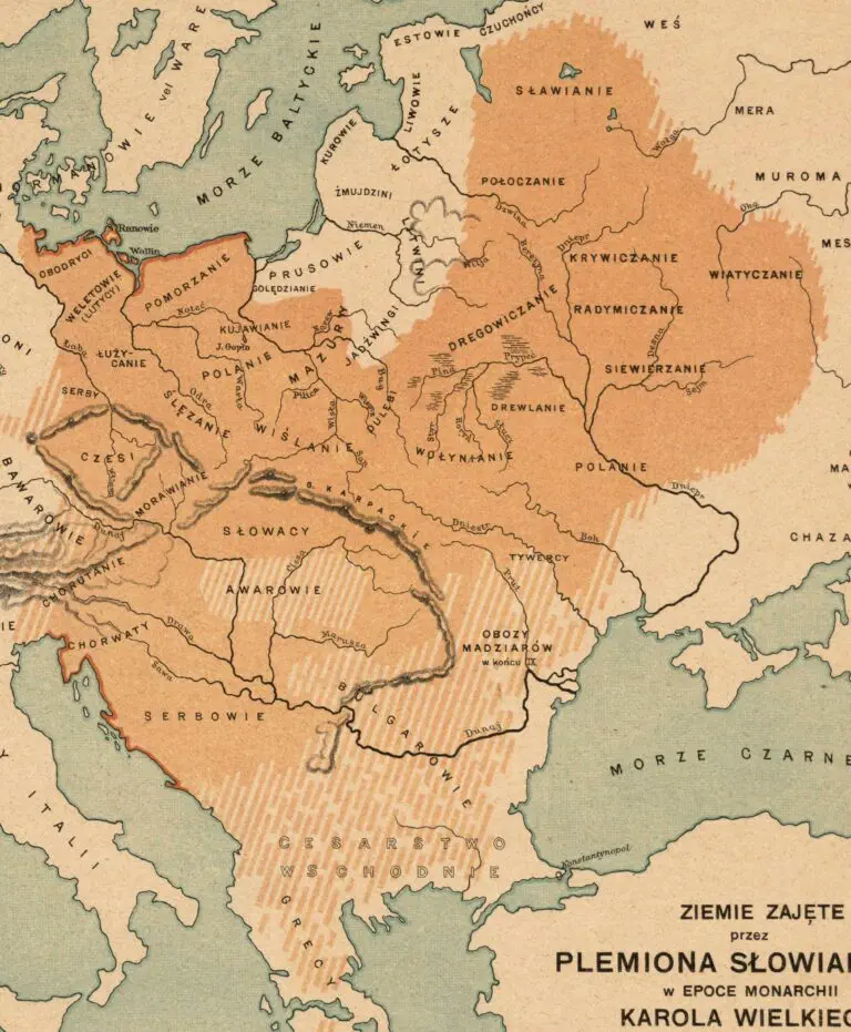 Ziemie zajęte przez plemiona słowiańskie w epoce monarchii Karola Wielkiego