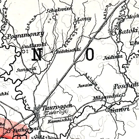 Nationalitaten-Karte der Provinz Ostpreussen...