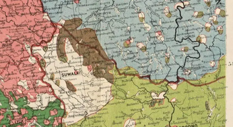 Völkerkarte von Nord- polen und Ostdeutschland,