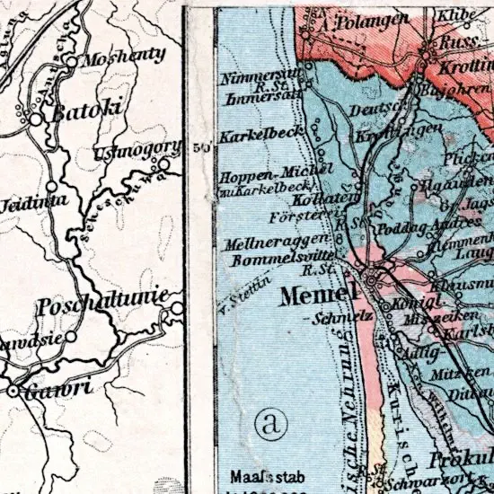 Nationalitaten-Karte der Provinz Ostpreussen...