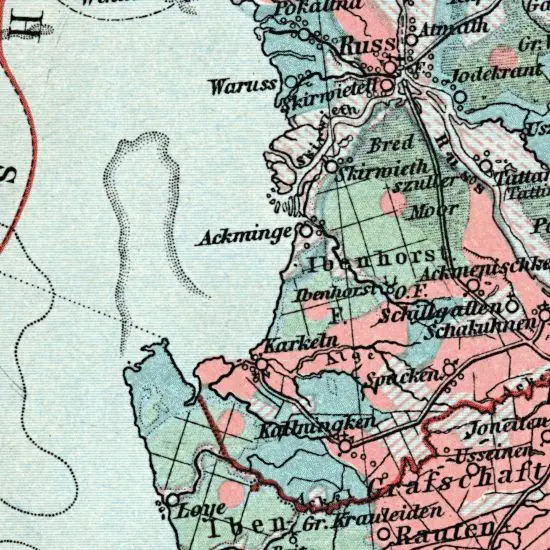 Nationalitaten-Karte der Provinz Ostpreussen...