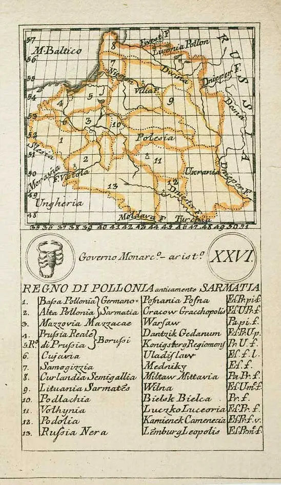 Regno Di Pollonia Anticamente Sarmatia,