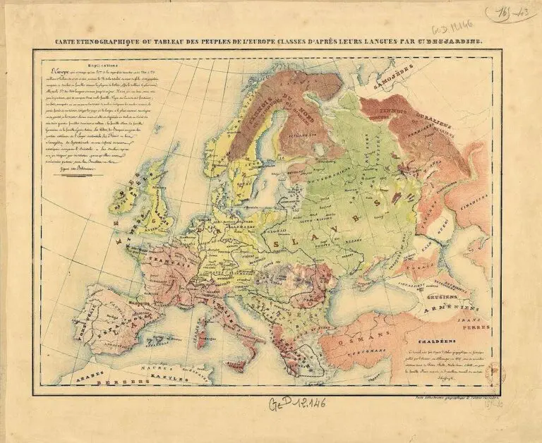 Carte ethnographique ou tableau des peuples de l