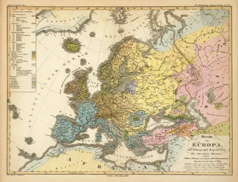 Übersicht von Europa; mit ethnograph.