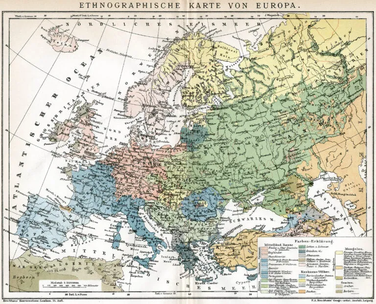 ETHNOGRAPHISCHE KARTE VON EUROPA,