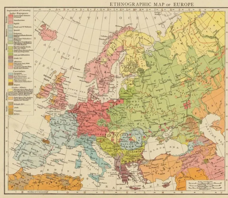 ETHNOGRAPHIC MAP of EUROPE,