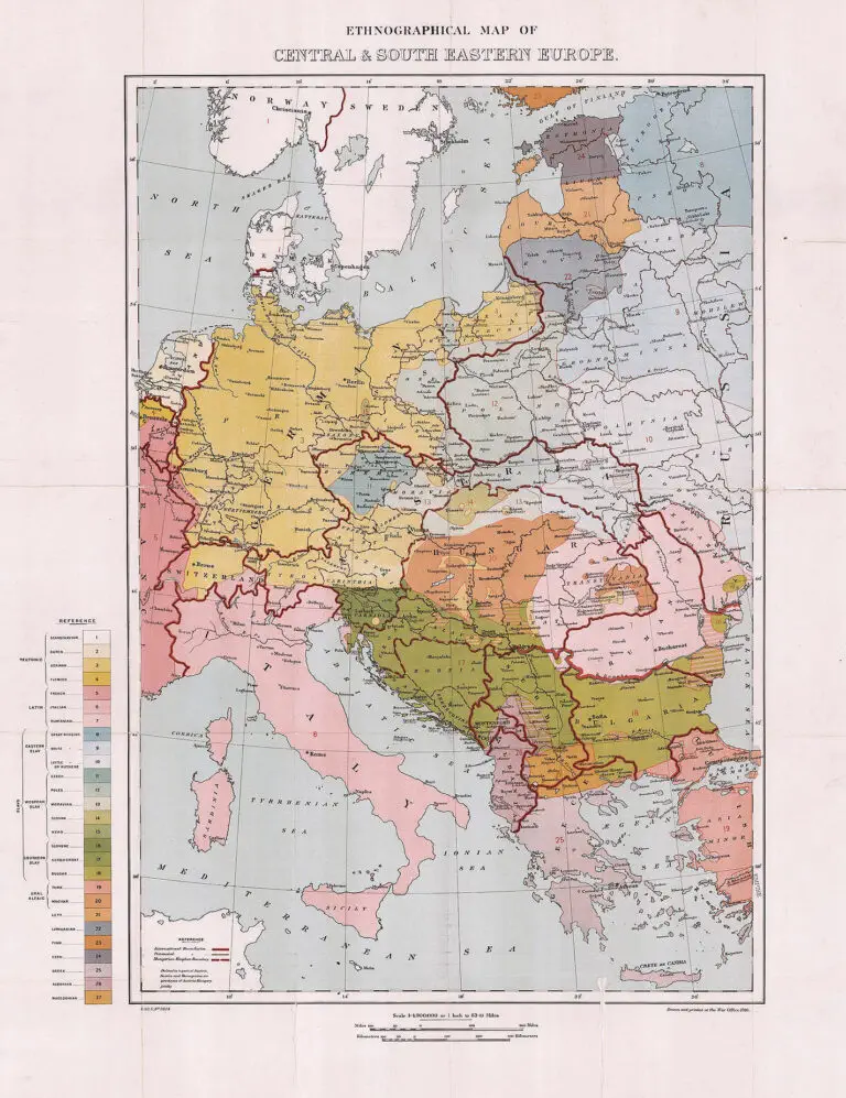 Ethnographical Map of Central and South Eastern Europe,