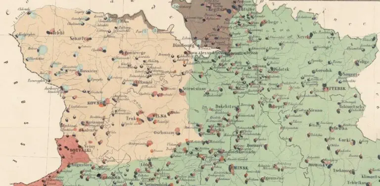Carte ethnographique de la Russie occidentale et des pays limitrophes en Pologne et en Galicie,