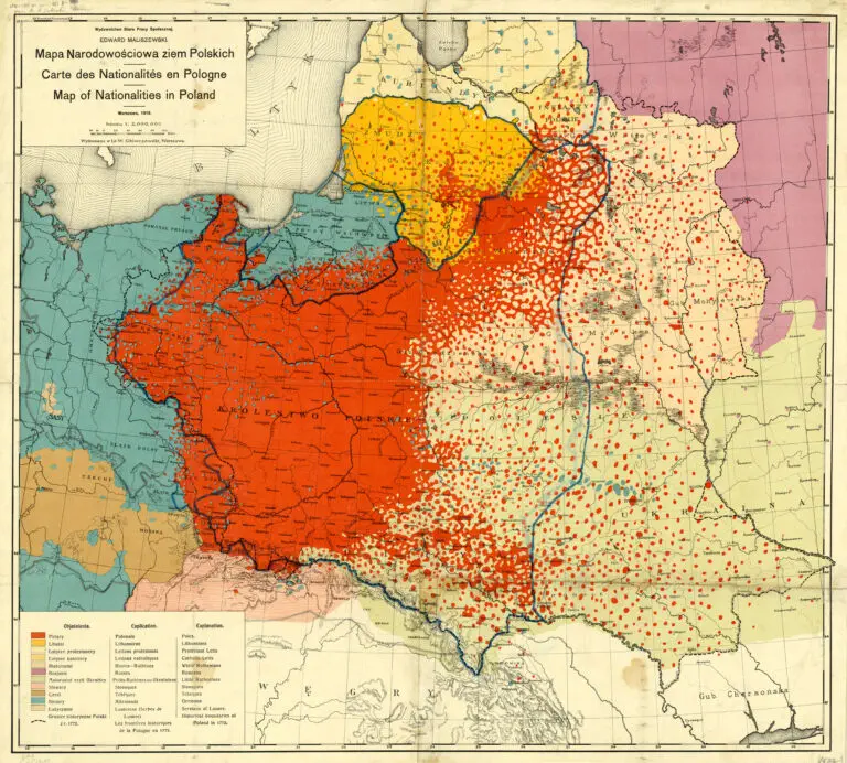 Map of Nationalities in Poland,