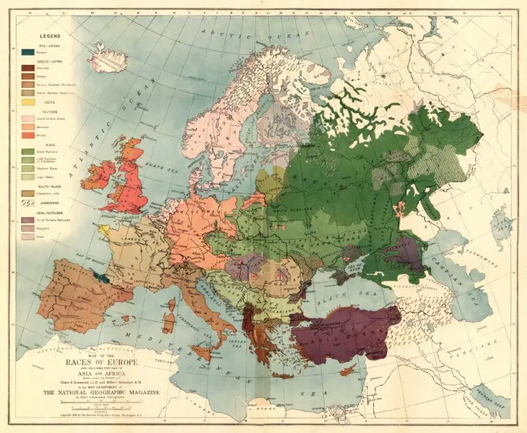 Map of the Races of Europe,