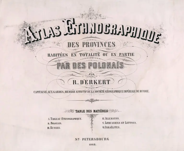 Ethnographic Atlas of the West Russian Provinces and Neighboring Regions,