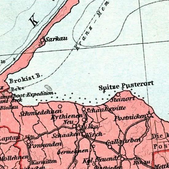 Nationalitaten-Karte der Provinz Ostpreussen...