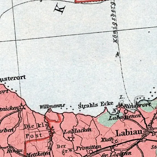 Nationalitaten-Karte der Provinz Ostpreussen...
