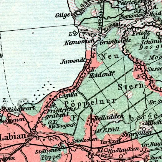 Nationalitaten-Karte der Provinz Ostpreussen...