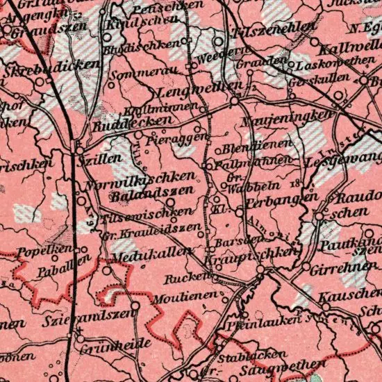 Nationalitaten-Karte der Provinz Ostpreussen...