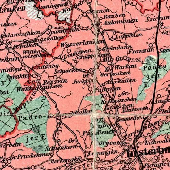 Nationalitaten-Karte der Provinz Ostpreussen...