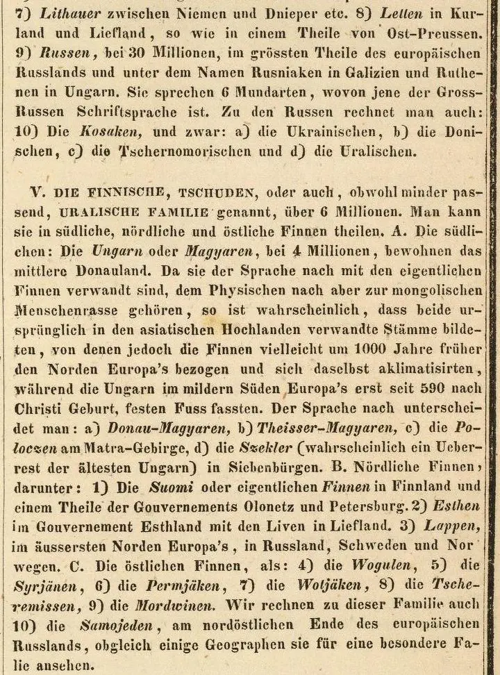 Ethnographische Karte von Europa, oder Darstellung der Haupt-vertheilung der europaischer Volker nach ihren Sprachen und Religions- Verschied- enheiten