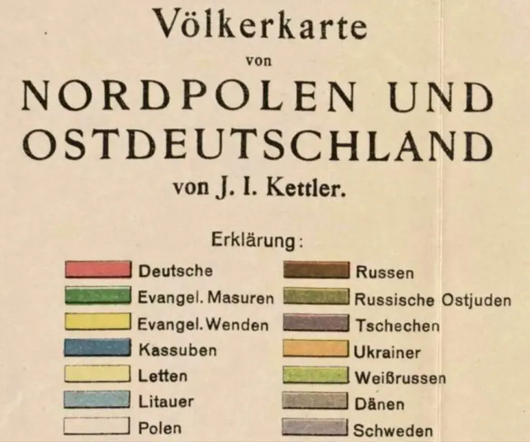 Völkerkarte von Nord- polen und Ostdeutschland,