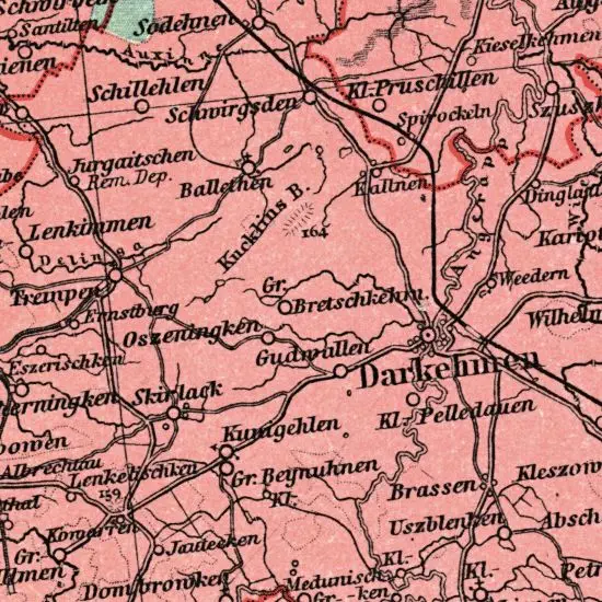Nationalitaten-Karte der Provinz Ostpreussen...