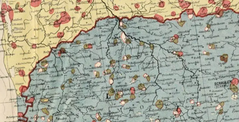 Völkerkarte von Nord- polen und Ostdeutschland,