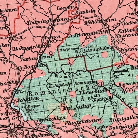 Nationalitaten-Karte der Provinz Ostpreussen...