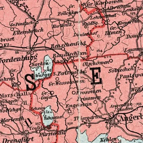 Nationalitaten-Karte der Provinz Ostpreussen...