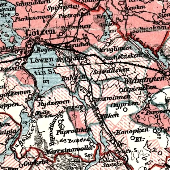 Nationalitaten-Karte der Provinz Ostpreussen...