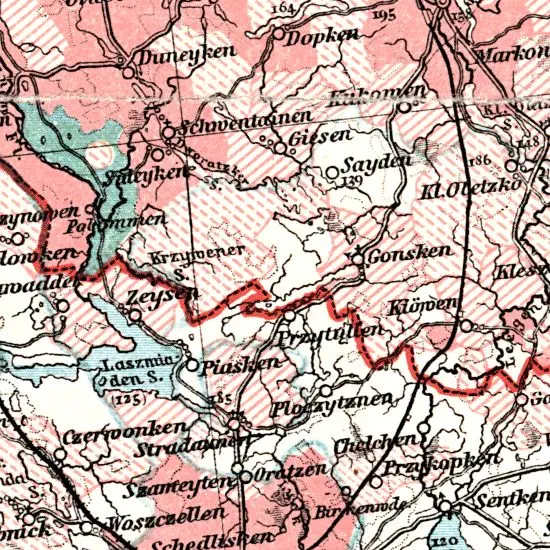 Nationalitaten-Karte der Provinz Ostpreussen...