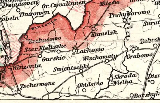 Nationalitaten-Karte der Provinz Ostpreussen...