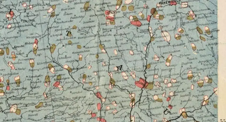 Völkerkarte von Nord- polen und Ostdeutschland,