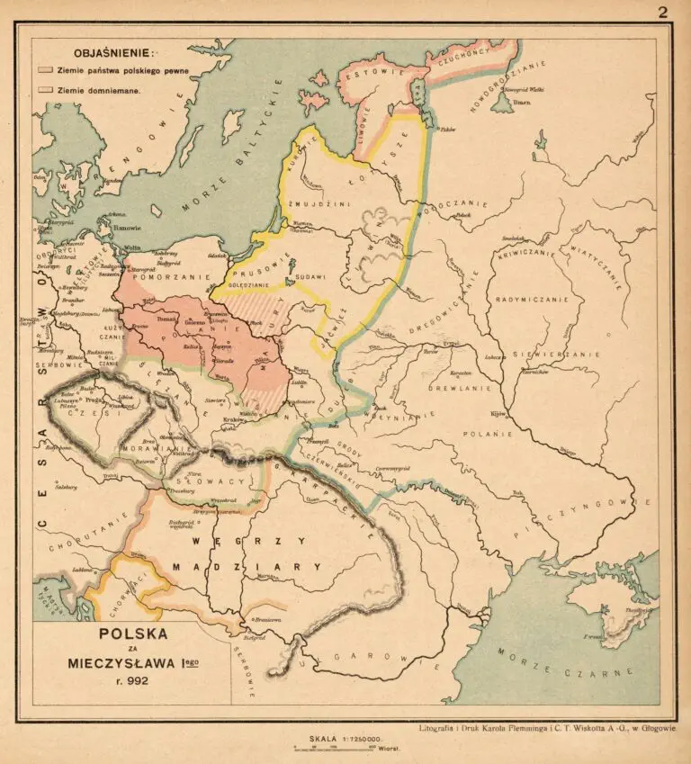 Polska za Mieczysława I-ego r. 992.