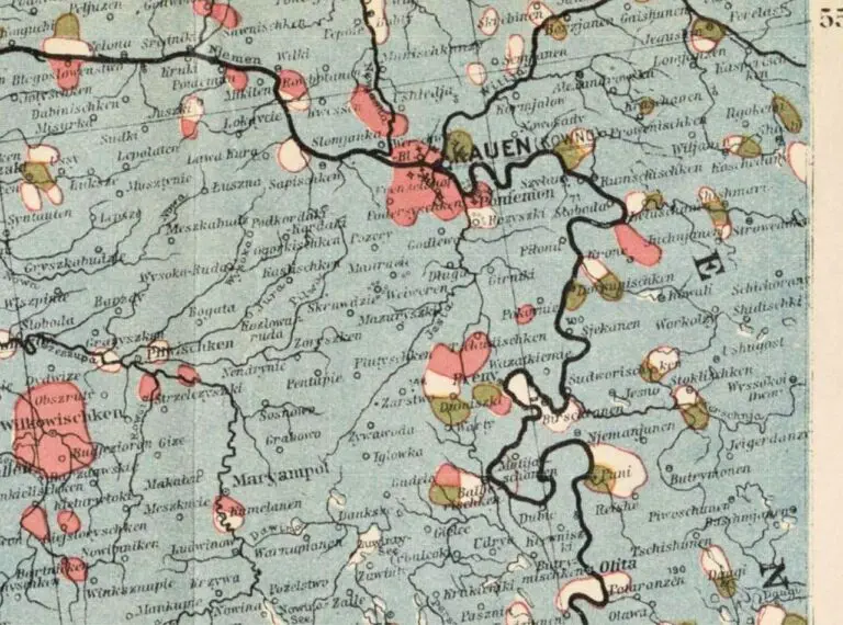 Völkerkarte von Nord- polen und Ostdeutschland,