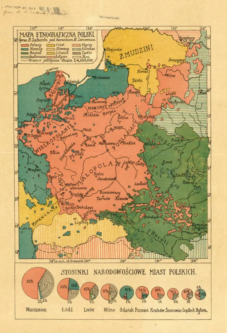 Mapa etnograficzna Polski.