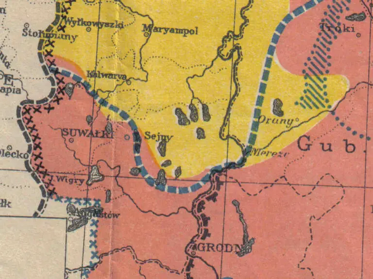 Mapa narodowościowa i polityczna obszarów b. W. Ks. Litewskiego łącznie z tablicą statystyczną, Wydawnictwo Tymczasowego Komitetu Politycznego Ziemi Kowieńskiej