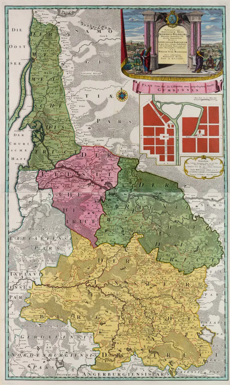Pontentissimo Borussorum Regi Friderico Wilhelmo Majestate, Fortitudine Clementia Augutissimo Hancce Lithuaniam Borussicam..,