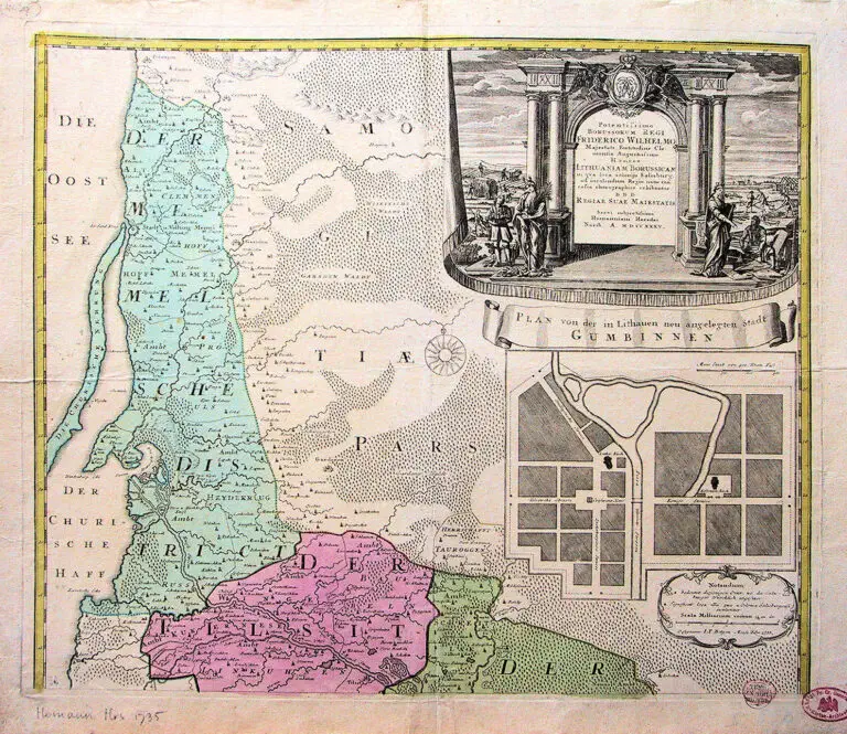 Pontentissimo Borussorum Regi Friderico Wilhelmo Majestate, Fortitudine Clementia Augutissimo Hancce Lithuaniam Borussicam..,