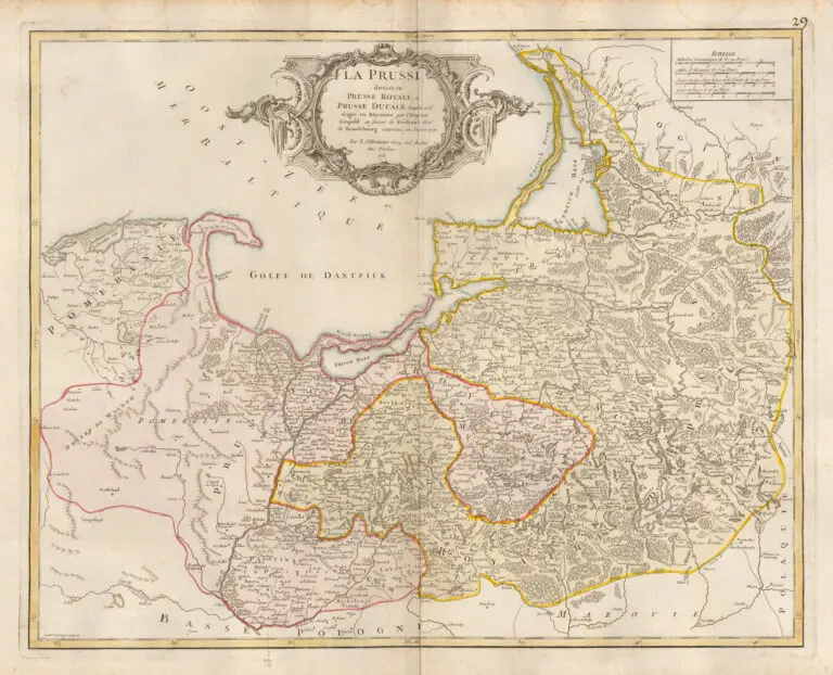 La Prusse divisee en Prusse Royale, et Prusse Ducale laquelle a ete erigee en Royaume par l