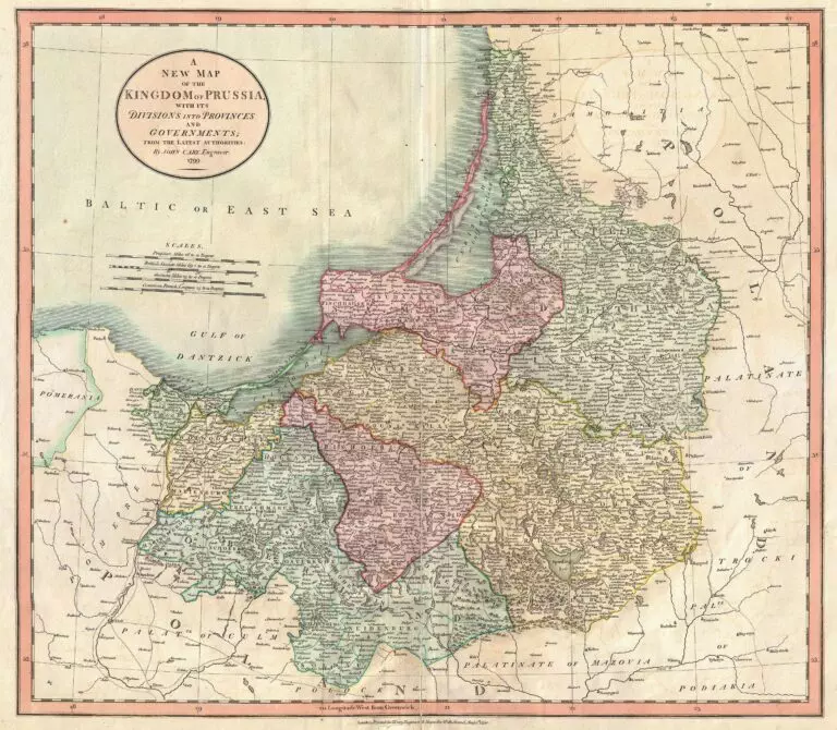 A New Map of the Kingdom of Prussia..,