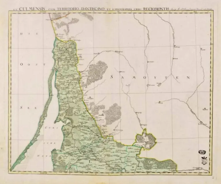 Regnum Borussiæ episcopatus Warmiensis, palatinatus Mariaeburgensis et CULMENSIS cum TERRITORIO DANTSICANO et ichnographia urbis REGIOMANTIS Ausp. Acad. Reg. Scient. Ber. N.p. 1763,