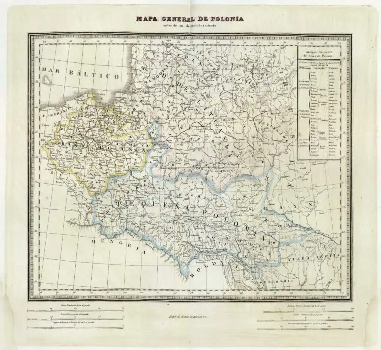 Mapa general de Polonia: antes de su desmembramiento (1772)
