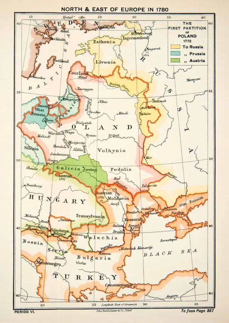 North & East of Europe in 1780,