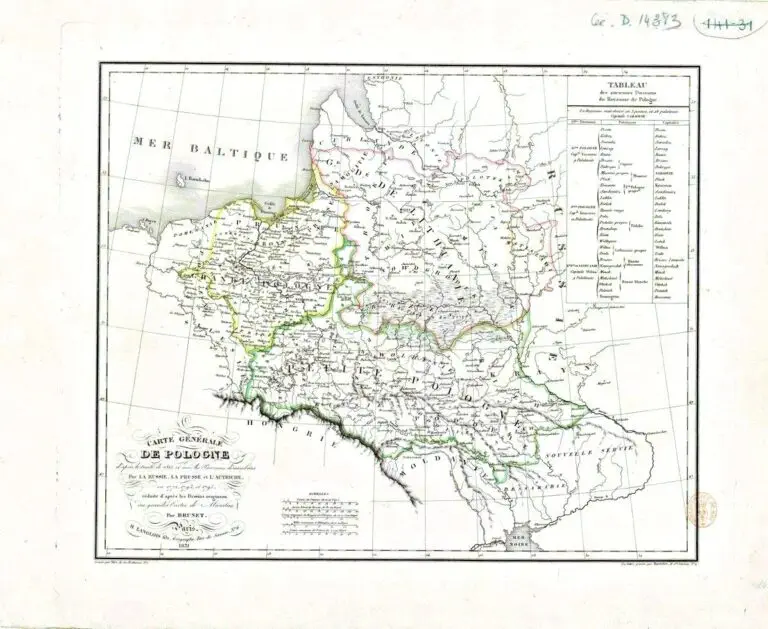 CARTE GENERALE DE POLOGNE ...en 1772, 1793 et 1795,