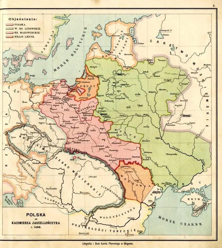 POLSKA za Kazimierza Jagiellończyka r. 1496