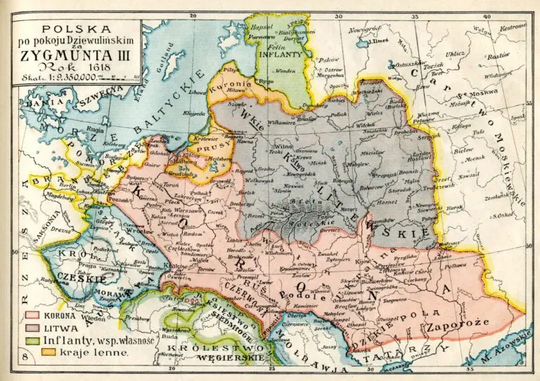 POLSKA po pokoju Dziewulinskim ZYGMUNTA III,